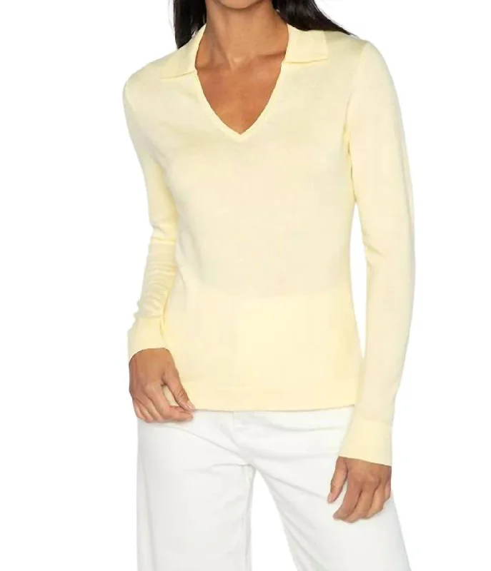 Friends and Family Sale Fitted Vest Polo Sweater Top In Sol