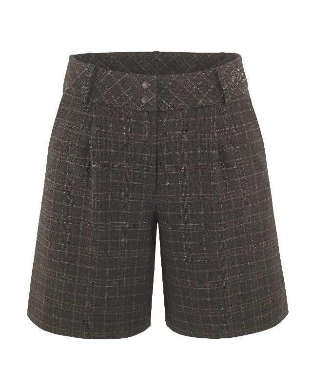 Today's Deal Pin Tuck Bermuda Pants - Brown