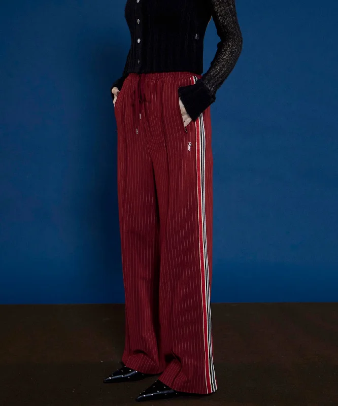 Massive Deal [24Autumn PRE-ORDER] Side LINE JERSEY STRAIGHT PANTS