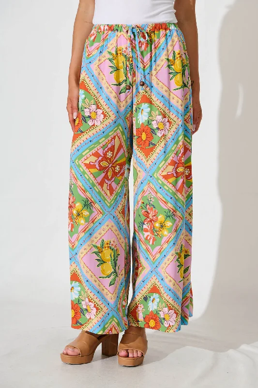 Lowest Rates Romeo Pant In Multi Tile Print
