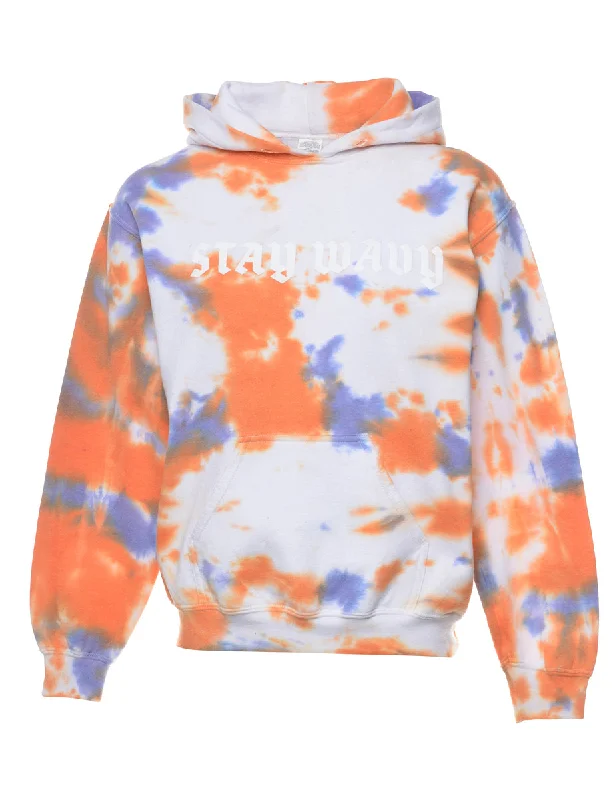 Weekend Bargains to Savor Tie-dye Stay Wavy Hoodie - S