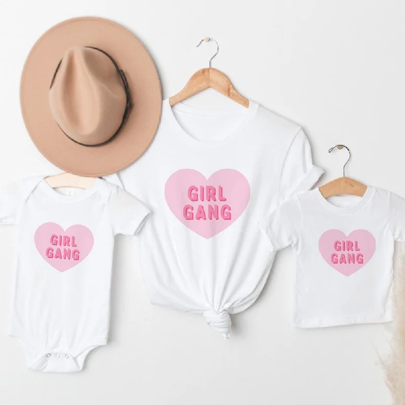 Quick Sale Girl Gang Heart Matching T-Shirts/Bodysuits