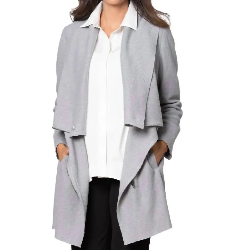 Weekend Bargains to Relish Far And Away Coat In Medium Gray