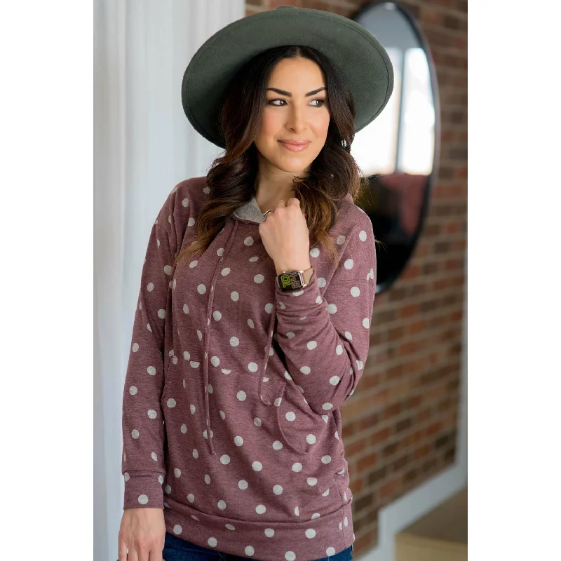 Weekend Offers That Amaze Heathered Polka Dot Hoodie