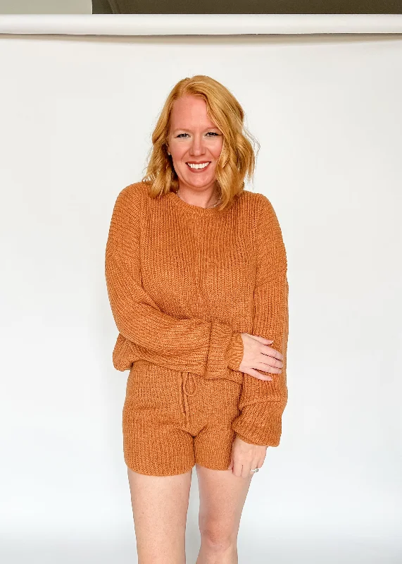 Clearance Sale Laid Back Sweater Set - Mocha