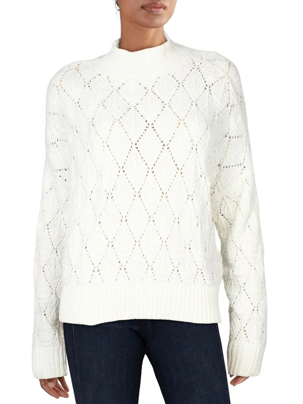 Super Discount Womens Knit Pullover Mock Turtleneck Sweater