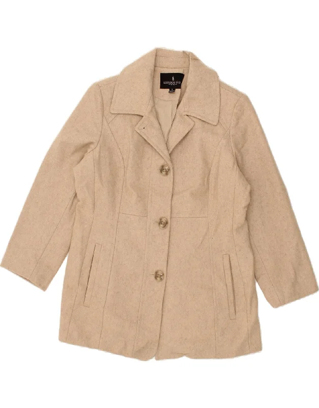 Weekend Bargains Await You LONDON FOG Womens Overcoat UK 16 Large Beige