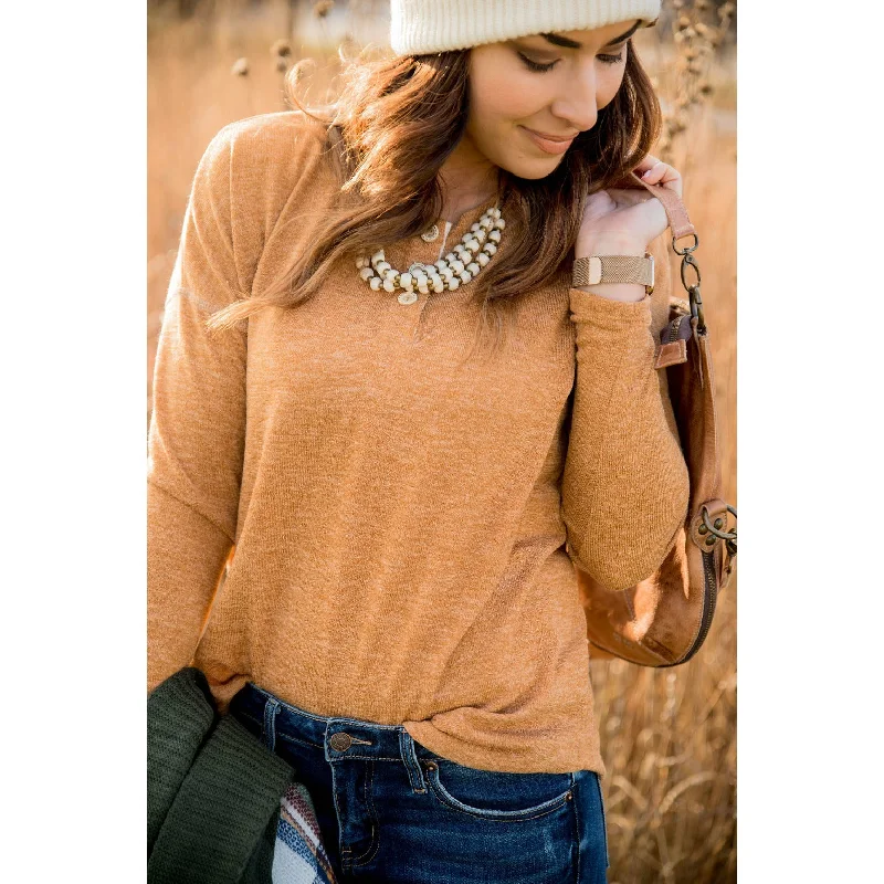 Weekend Discounts to Enjoy Triple Button Long Sleeve Tee