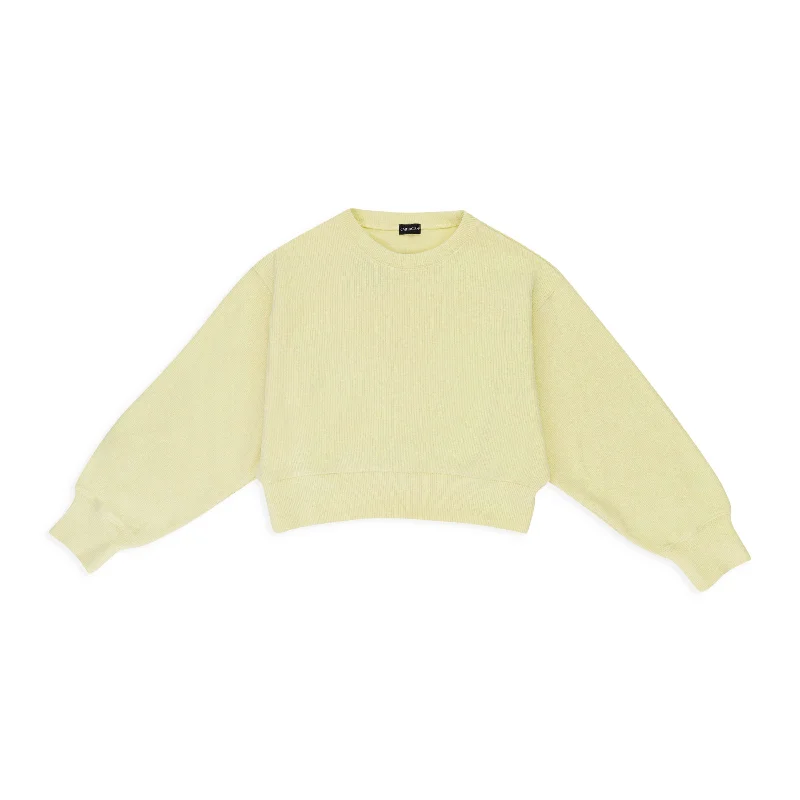 Weekend Bargains to Savor CALLIPYGIAN RIB PULLOVER BRIGHT YELLOW-GREEN SWEATER