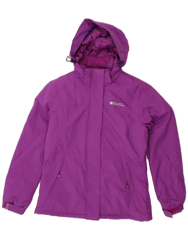 Online Only MOUNTAIN WAREHOUSE Womens Hooded Windbreaker Jacket UK 8 Small Purple