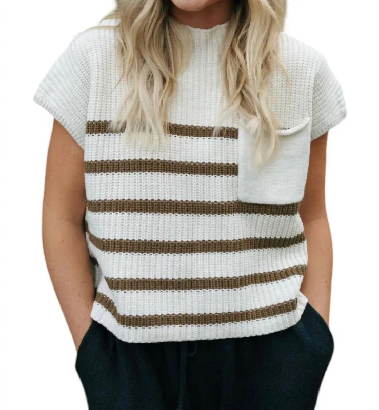 Weekend Specials You Can't Miss Stripe Sweater In Green