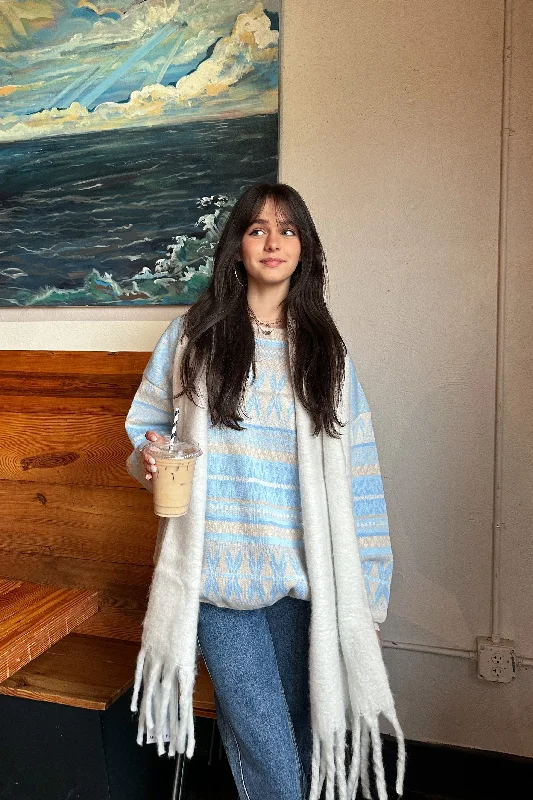 New Deal Aspen Winter Sweater in Blue | Restocked