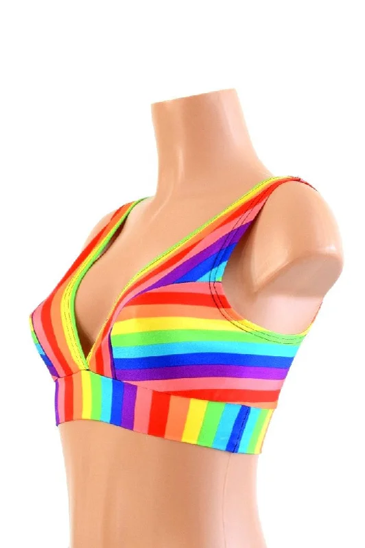 Final Markdown Starlette Bralette in Rainbow Stripe