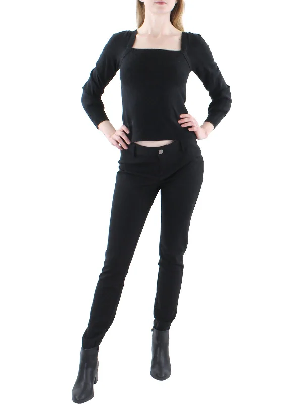 Bargain Prices Womens Back Tie Ribbed Pullover Sweater