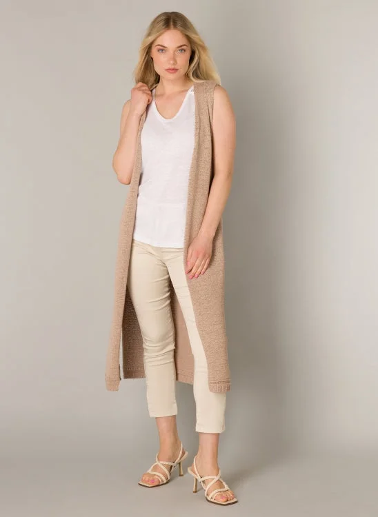 Can't Miss Yest Sand knitted cardigan