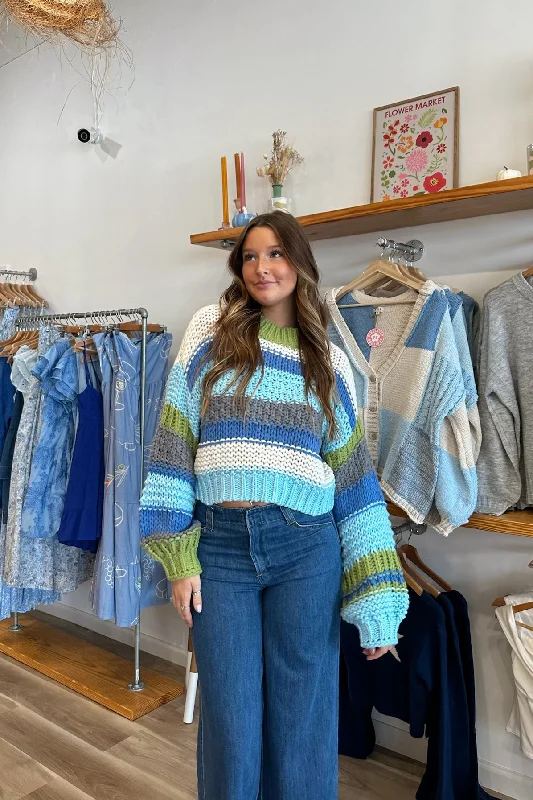 Unmissable Offer Abigail Striped Sweater in Blue