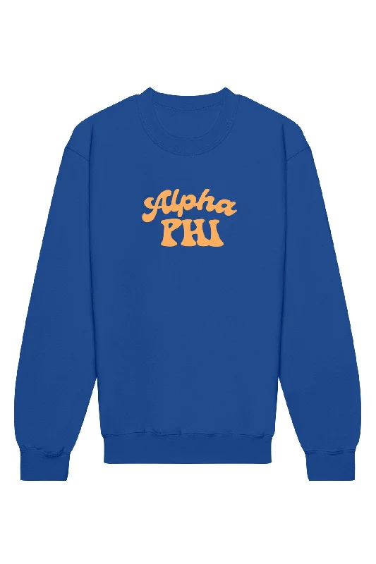 Seasonal Sale Alpha Phi Vintage Hippie Crewneck Sweatshirt