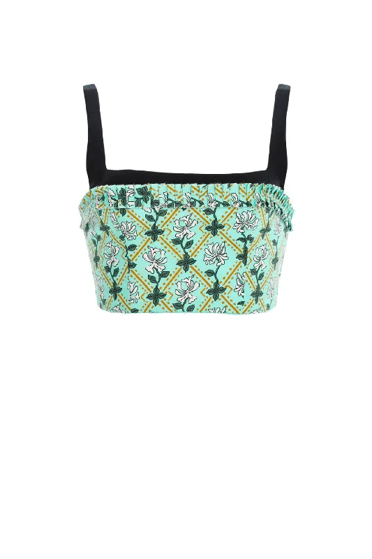 Special Discount Agua by Agua Bendita Nectarina Cotton Crop Top - Herbal