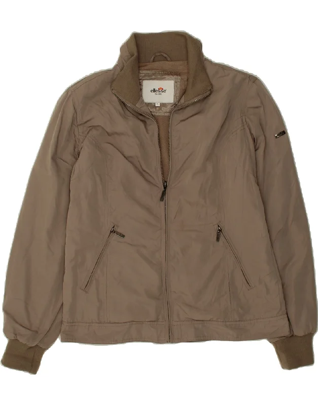 Super Savings ELLESSE Womens Bomber Jacket UK 16 Large Brown Polyester