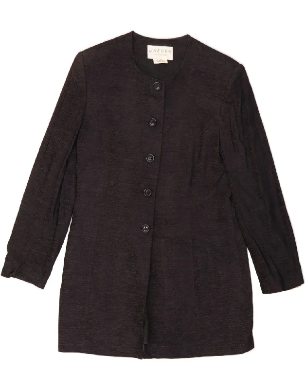 Weekend Specials to Delight JAEGER Womens 4 Button Longline Blazer Jacket UK 14 Medium Purple Viscose Weekend Specials to Delight JAEGER Womens 4 Button Longline Blazer Jacket UK 14 Medium Purple Viscose