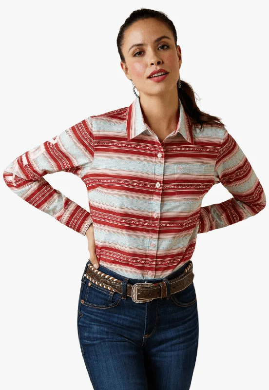 Special Price Ariat Womens Wrinkle Resist Team Kirby Long Sleeve Shirt