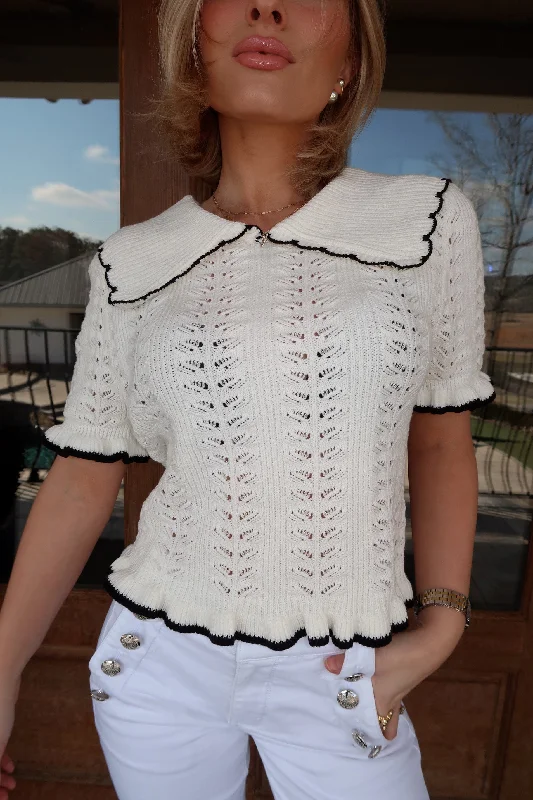 Instant Savings Knit Pointelle Top