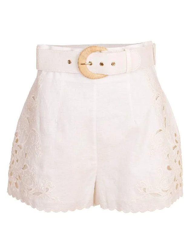 Weekend Offers That Excite Peggy Embroidered High Waist Short