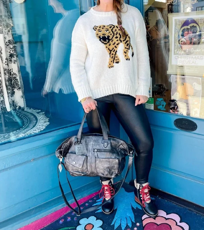 Exclusive Access Cat Walk Tiger Crew Sweater In Ivory