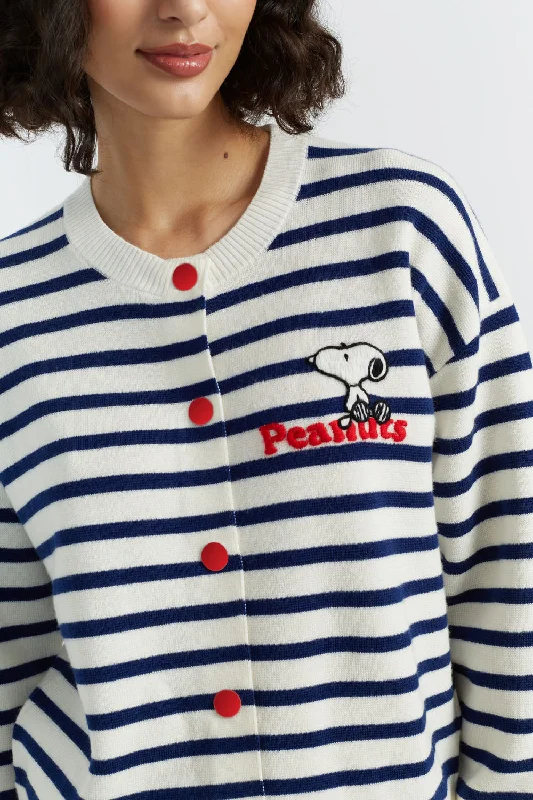 Savings Event Cream Merino Snoopy Milano Cardigan