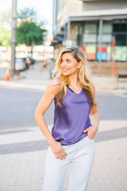 Discount Extravaganza Emmy Cowl Tank (Mauve)