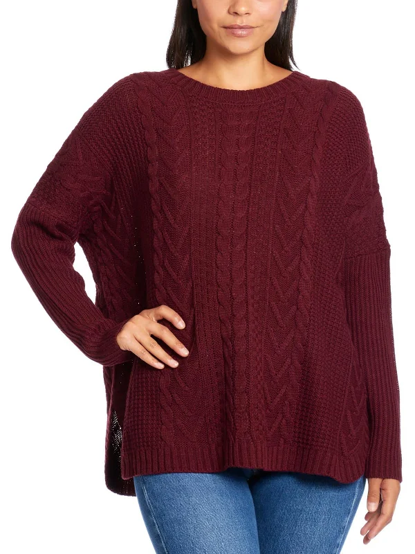 Seasonal Clearance Womens Cable Knit Long Sleeve Pullover Sweater