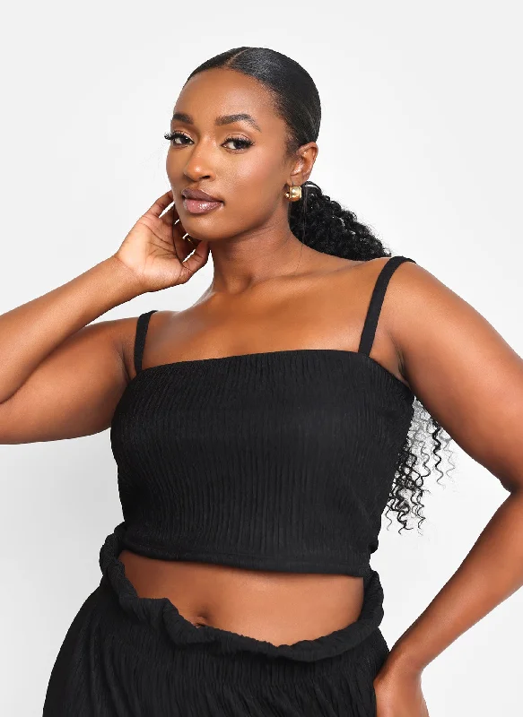 Extra Savings Janine Textured Crop Top