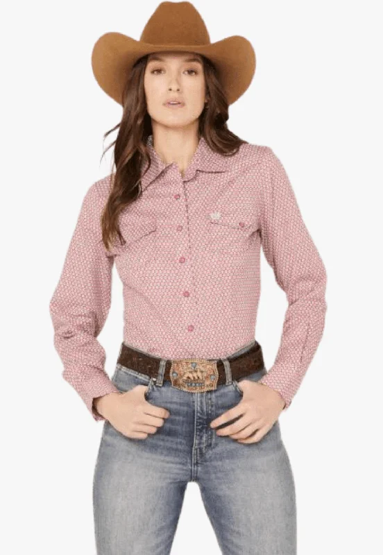 Factory Direct Sale Cinch Womens Geo Print Long Sleeve Western Snap Shirt