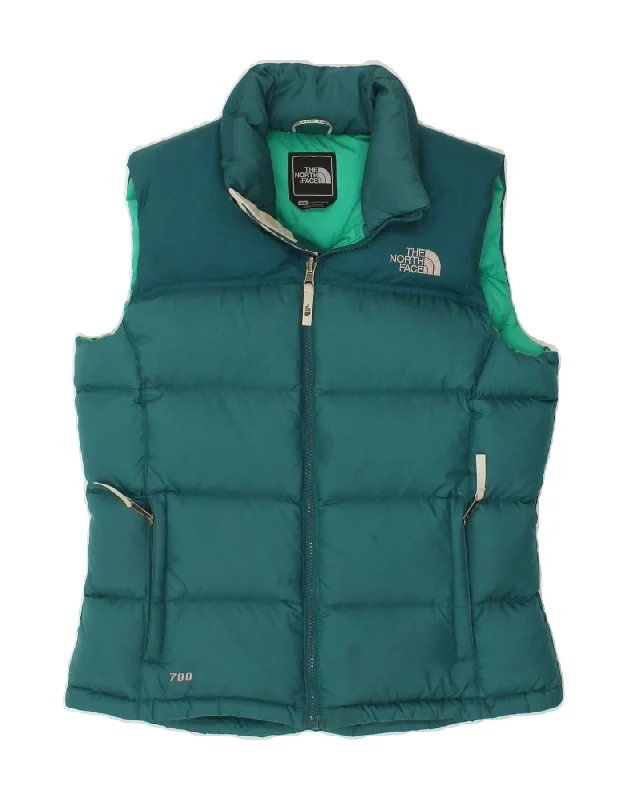 Special Price THE NORTH FACE Womens Padded Gilet UK 14 Medium Turquoise Nylon