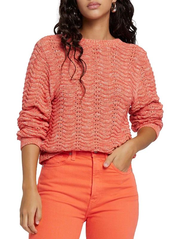Great Deals Womens Ribbed Trim Low Neck Pullover Sweater