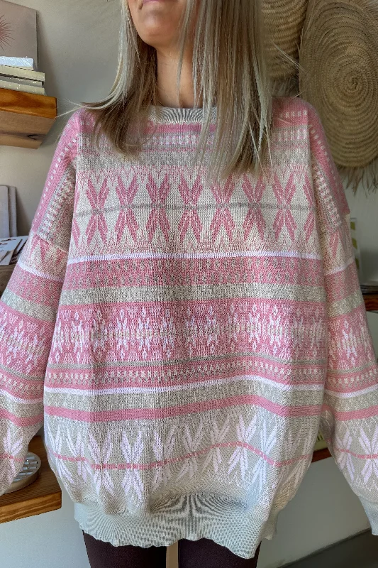 Savings Galore Aspen Winter Sweater in Pink | Restocked
