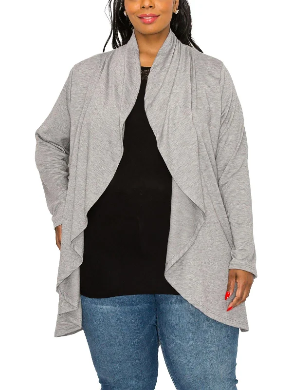 Weekend Specials to Celebrate Plus Womens Drapey Open Front Cardigan Sweater