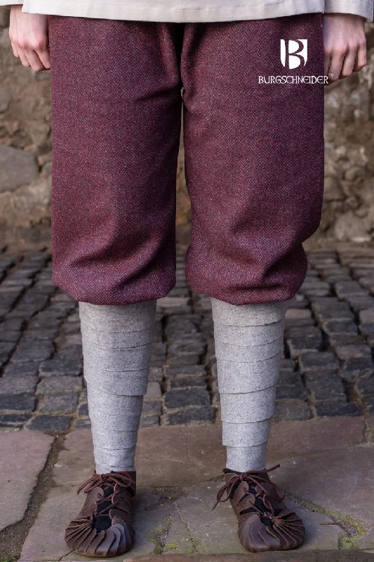 Final Clearance Rus Pants Tilda Herringbone Burgundy/Grey
