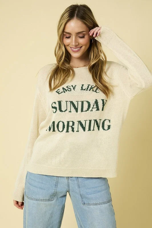 Unmissable Offer Easy Like Sunday Morning Light Weight Sweater