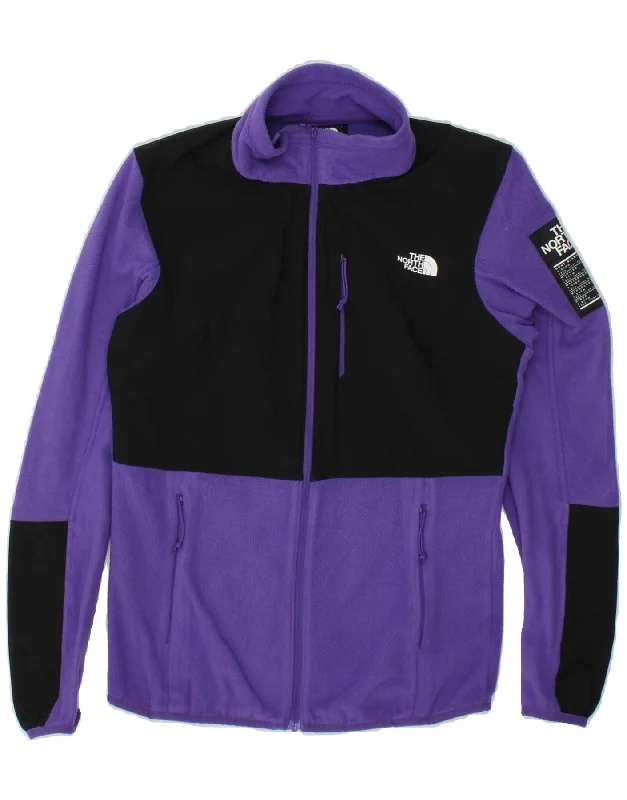 Savings Alert THE NORTH FACE Womens Graphic Fleece Jacket UK 10 Small Purple Colourblock