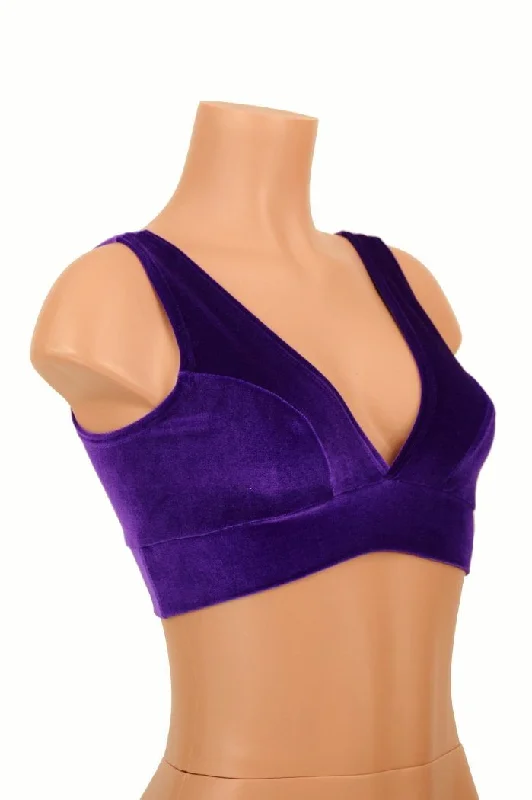 Discount Extravaganza Starlette Bralette in Purple Velvet
