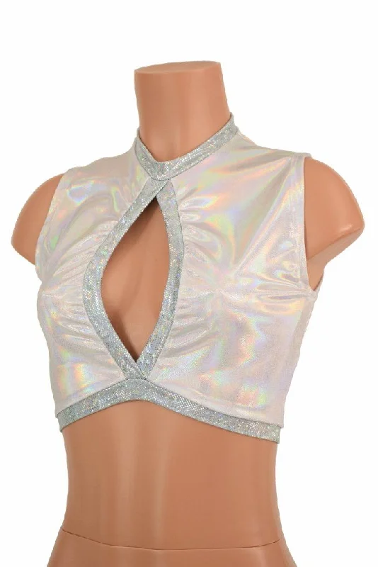 Act Now Sleeveless Keyhole Top in Flashbulb