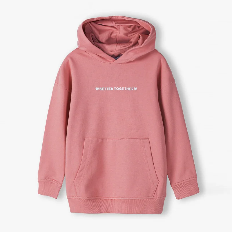 Weekend Steals Await FM Better Together Tea Pink Kangaroo Pocket  Hoodie 13523