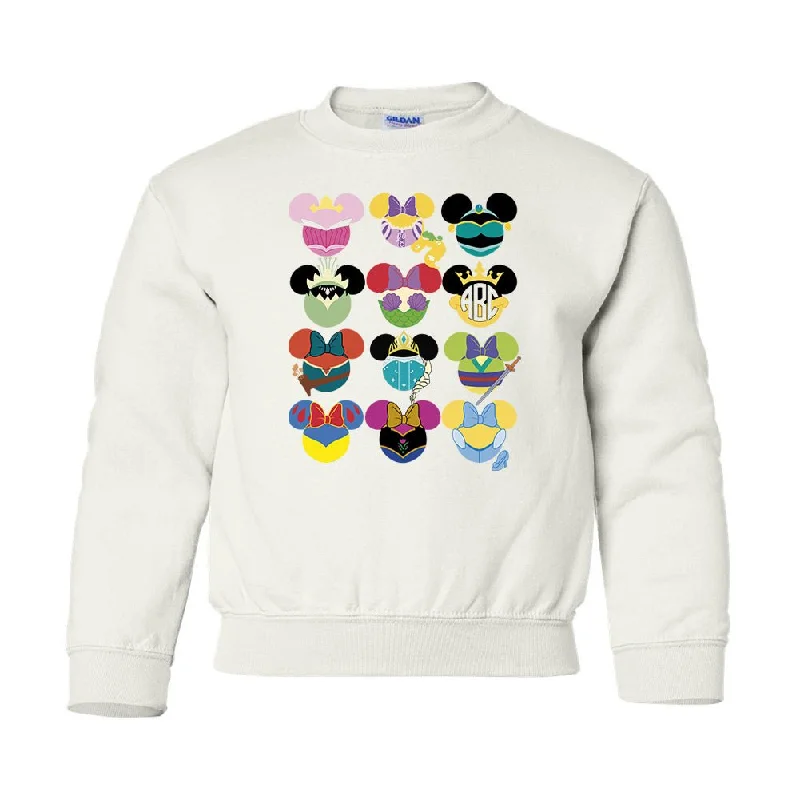 Bargain Prices Kids Monogrammed 'Disney Princess' Crewneck Sweatshirt