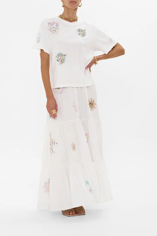 Weekend Discounts You Deserve HIGH WAISTED TIERED SKIRT LIVING IN COLOUR