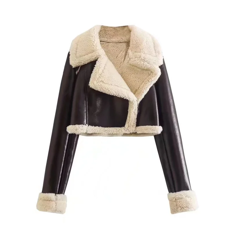 Weekend Deals That Dazzle Women's Short Lapel Long Sleeve Slim Fashion Personality Jacket Jacket