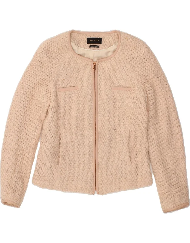 Flash Sale MASSIMO DUTTI Womens Blazer Jacket EU 38 Small Pink Acrylic