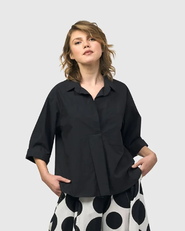 Super Sale Urban Fran A-Line Blouse, Black