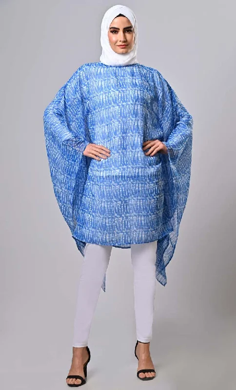 Savings Galore Blue Islamic Kaftan Printed Tunic