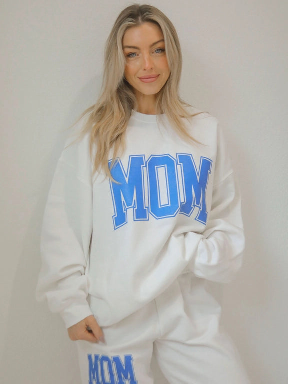 Instant Deal Mom Block Blue Sweatshirt